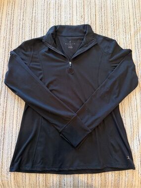 Danskin Black Activewear Top with Subtle Logo